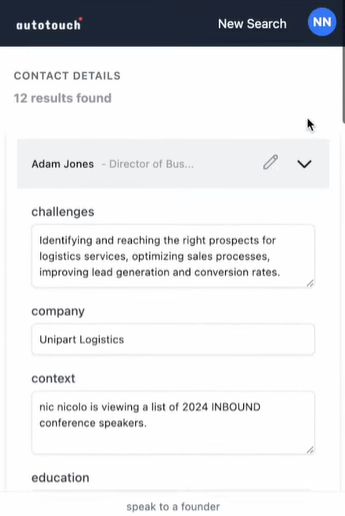 screenshot of Autotouch AI